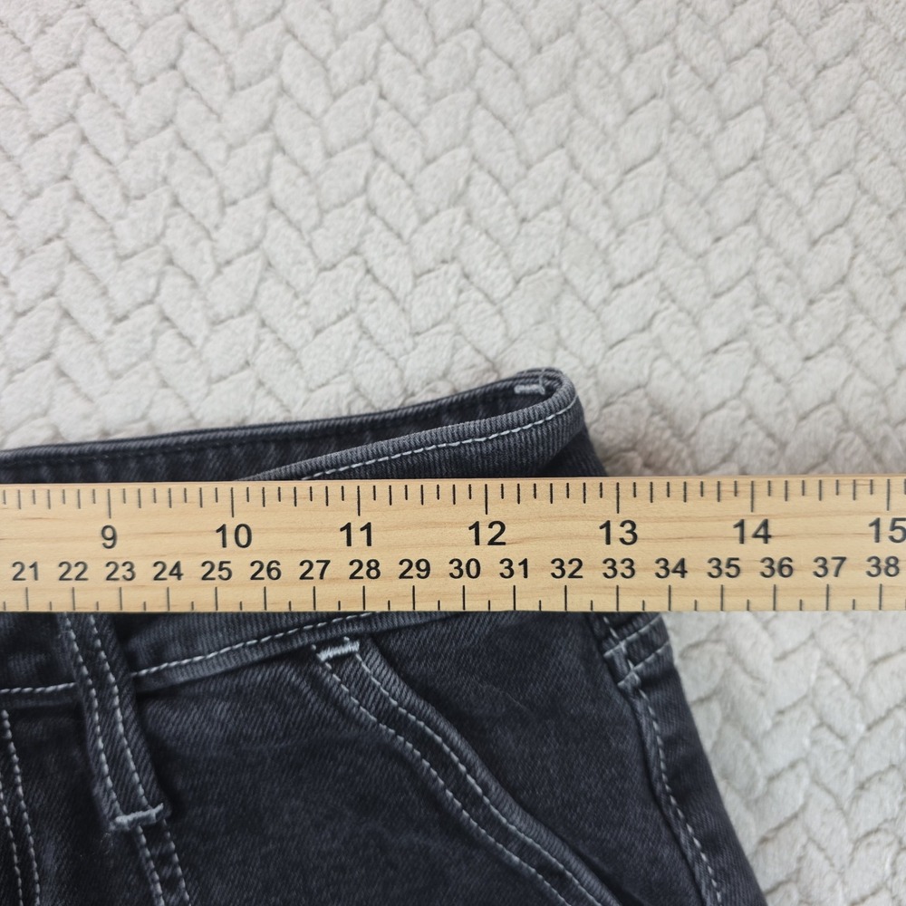 Hollister High Rise Vintage Baggy Cargo Jeans Black Contrast Stitch 1R W25 L31 - Picture 6 of 12